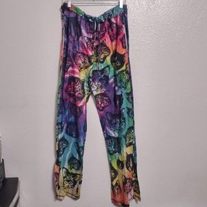 Tye dye cat pajamas size 2XL